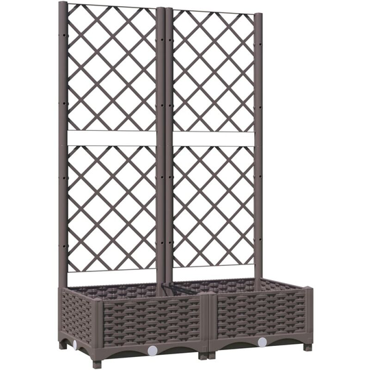 Garden Planter with Trellis Brown 80x40x121.5 cm pp Vidaxl Brown