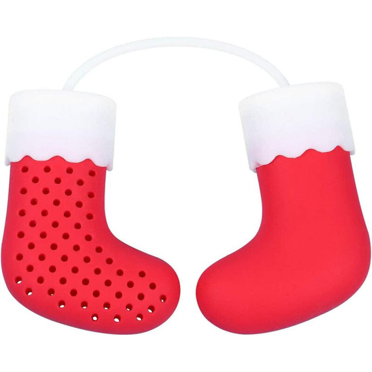 2 Pcs Tea Infuser Tea Filter Socks Christmas Sock Shaped Tea Infuser