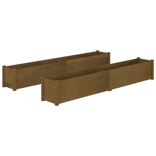 Vidaxl - Garden Planters 2 pcs Honey Brown 200x31x31 cm Solid Pinewood Brown