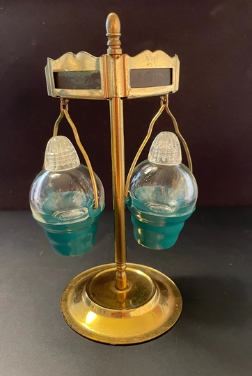 Vintage Street Sign Fire Buckets Salt & Pepper Shakers