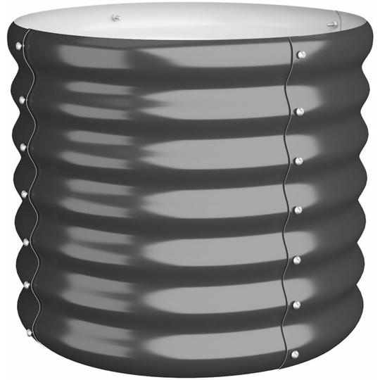 Garden Planter Powder-coated Steel 40x40x36 cm Anthracite Vidaxl Anthracite