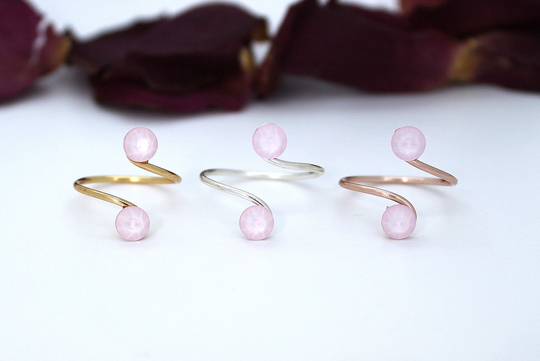 Adjustable Toe Ring Made With Powder Rose Swarovski Crystal Elements Choose Your Finish