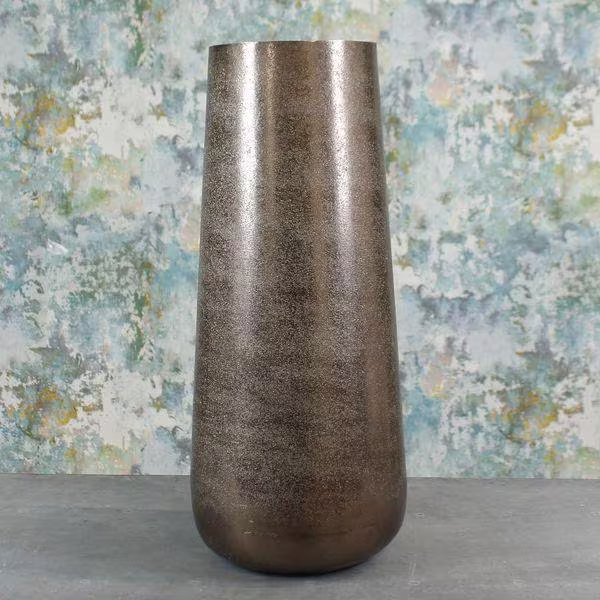 Bronze Mayfair Foyer Vase | Large 50cm Tall Metal Vase - Fast & Free UK Delivery