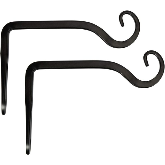Briday - Wall Hook Hanging Plant Bracket, Decorative Straight Plant Hanger for Bird Feeders, Planters, Lanterns, Wind Chimes, Indoor Outdoor 2 Pack,