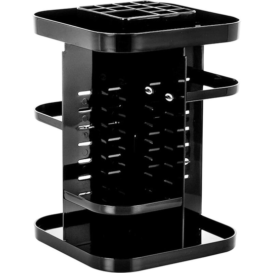 Makeup Storage Cosmetic Display Stand: Acrylic Cosmetic Organizer Bathroom Bedroom Vanity - 360 Rotating Jewelry Box for Lipsticks Brushes Perfume |
