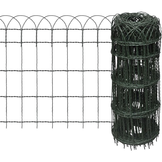 Garden Border Fence Powder-coated Iron 10x0,65 m