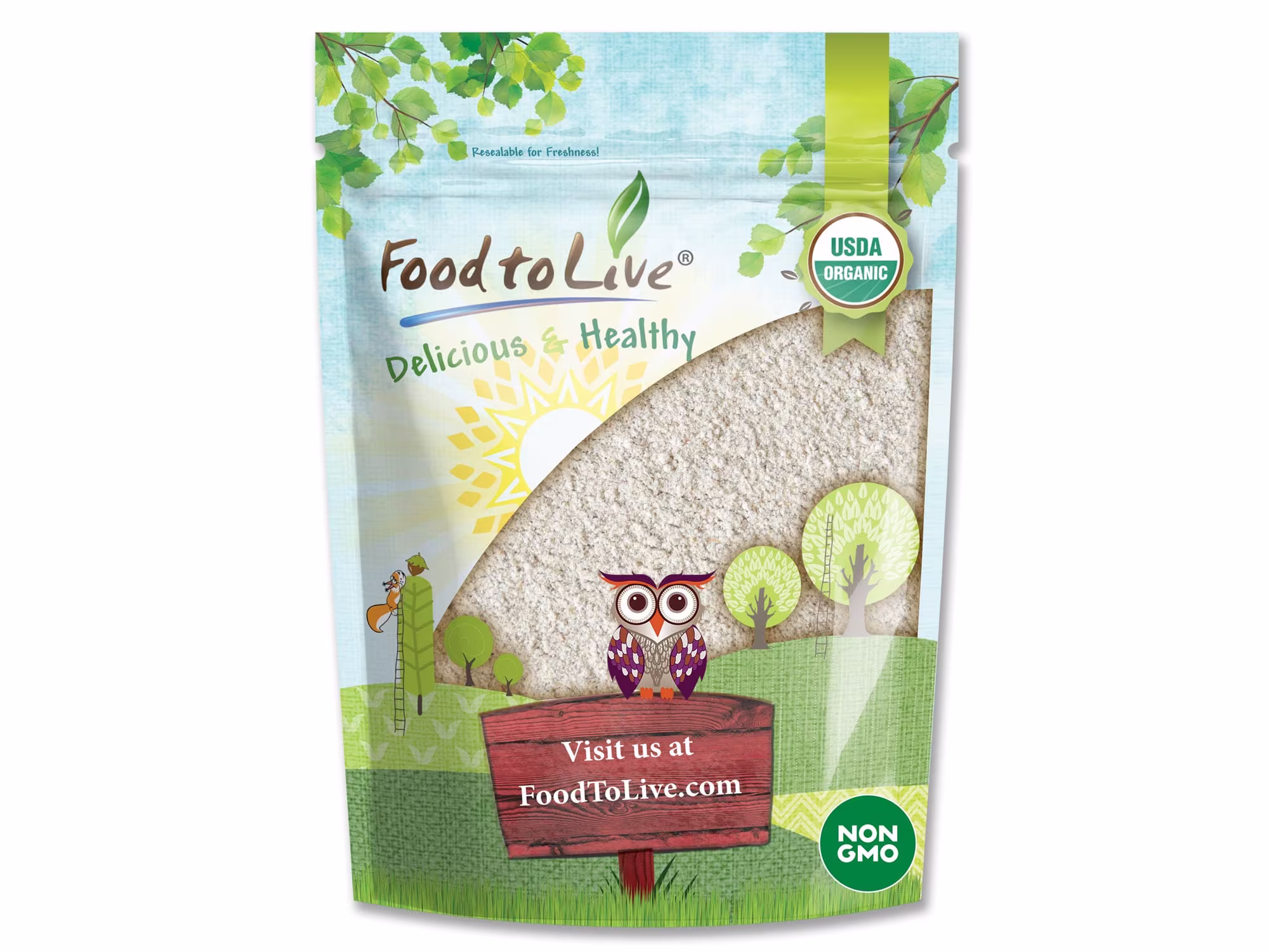 Organic White Rye Flour - Non-Gmo, Unbleached, Light, Medium Protein, Vegan, Kosher, Finely Milled Berries