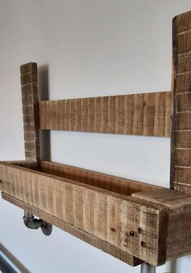 Reclaimed Wood Panel Effect Wall Planter