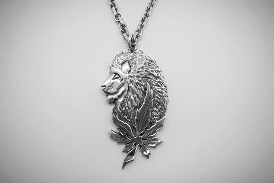 Lion Of Judah Silver Pendant - Handmade Douglas Hughes Design