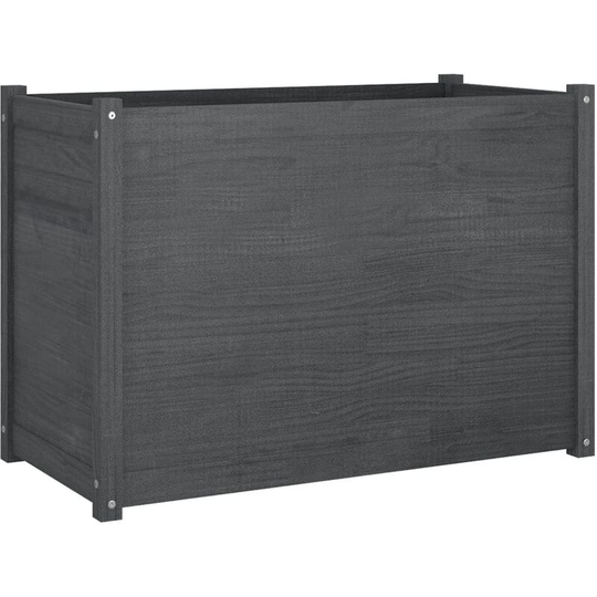 Garden Planter Grey 100x50x70 cm Solid Pinewood Vidaxl Grey