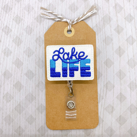 Lake Life Badge Reel, Lover Summer Holder, Seasonal Nurse Teacher Lanyard, Glitter ID Holder