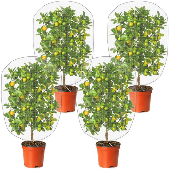 Betterlife Garden Plant Protection Bag Reusable Mesh Net Barrier Bags with Drawstring Protecting Flowers Fruits Vegetables From Insects Pests Birds(4