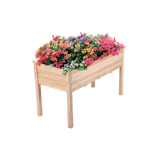 Yaheetech - Fir Wood Planter Raised Bed Rectangle Raised Planters,Wood - wood