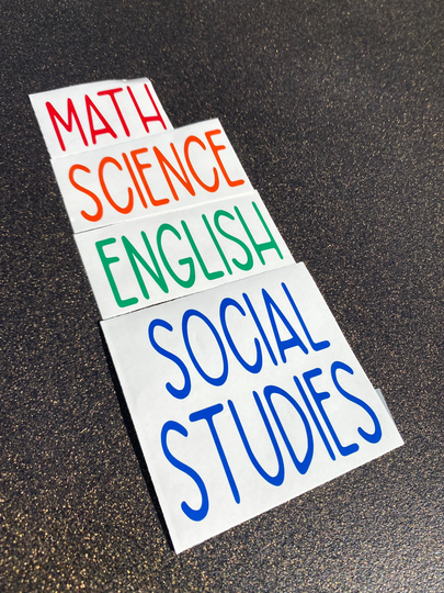 Vinyl Classroom/Office/Home Organization Decals-Various Sizes Available To Meet Your Needs