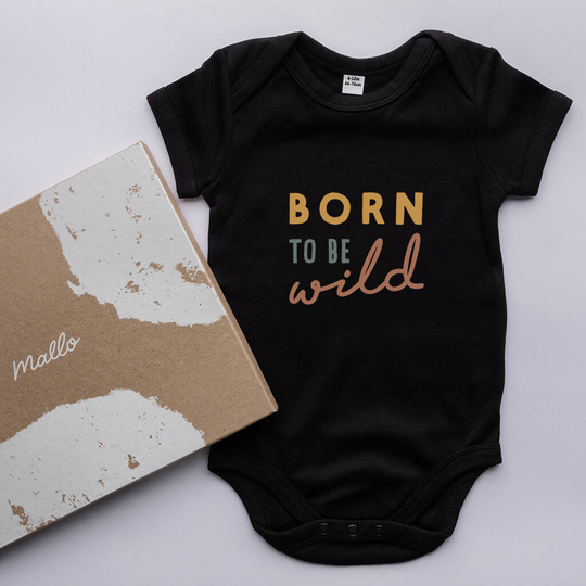 Organic Cotton Born To Be Wild Baby Grow