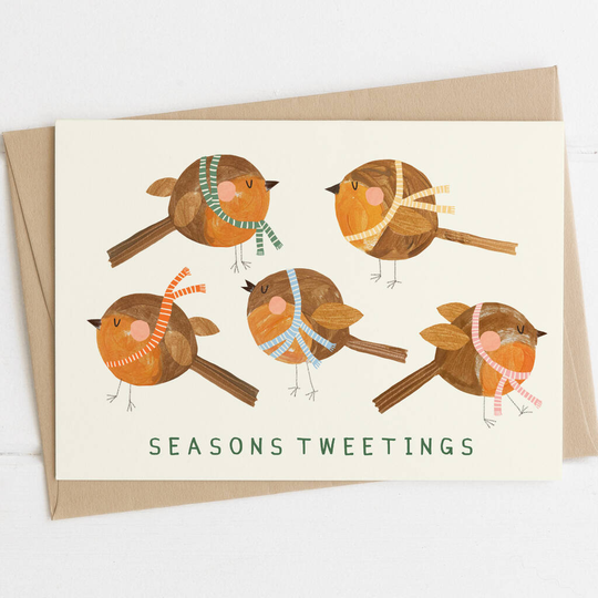 Seasons Tweetings Bird Christmas Card