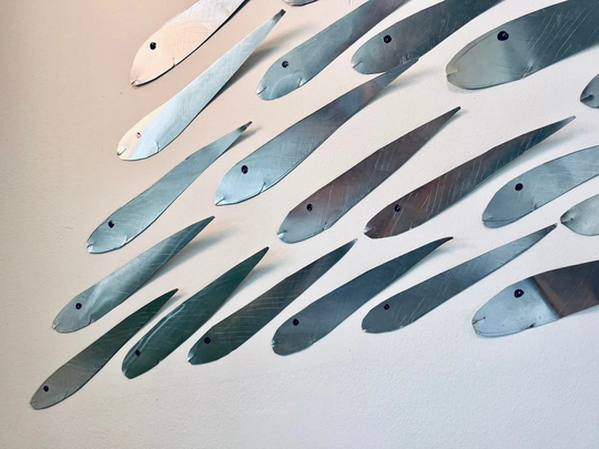 Metal Fish Wall Art - Artwork Father in Law Gift Metal Sculpture Salt Water Plenty Of
