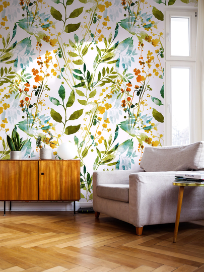 Imprints Herbs | Peel & Stick Wallpaper Removable Wall Decor Home Art Prints
