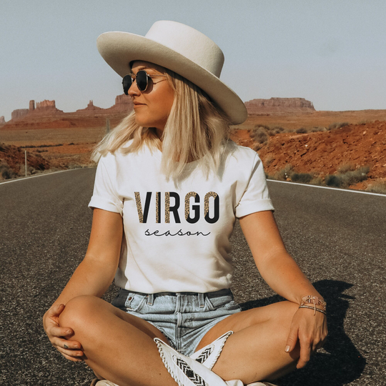 Virgo Season Shirt, Leopard Tee, Birthday Gift, Gifts Women, Zodiac Sign Astrology Tshirt Cheetah