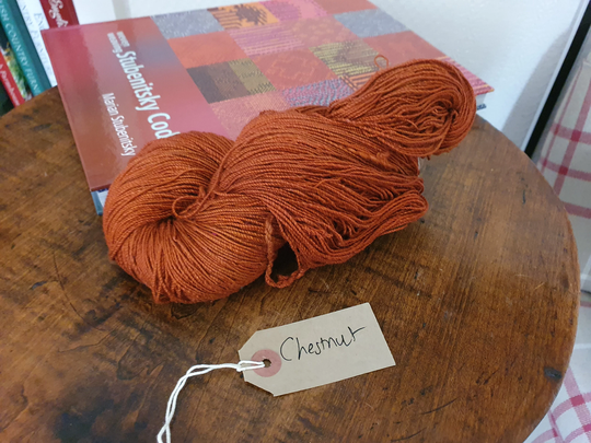 Chromatic Chestnut Dyed Organic Cotton Yarn - 3 Weights