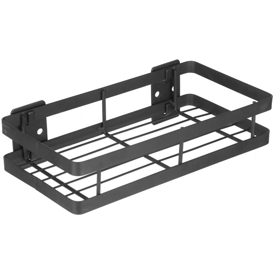 Floating Shelves Wall Mounted Kitchen Seasoning Bottle Storage Shelves Spice Rack Bathroom Organizer Holder,model:Black 20cm - model:Black 20cm
