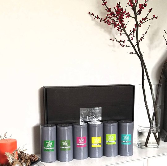New Tea Lover Loose Leaf Six Large Airtight Tins Set