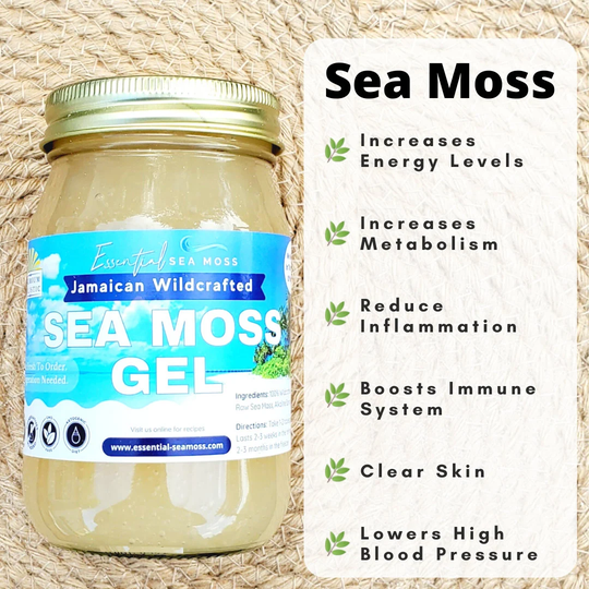 Sea Moss Gel | 32 Oz Jar Vegan Superfood Dr Sebi Recommended 100% Organic Wildcrafted