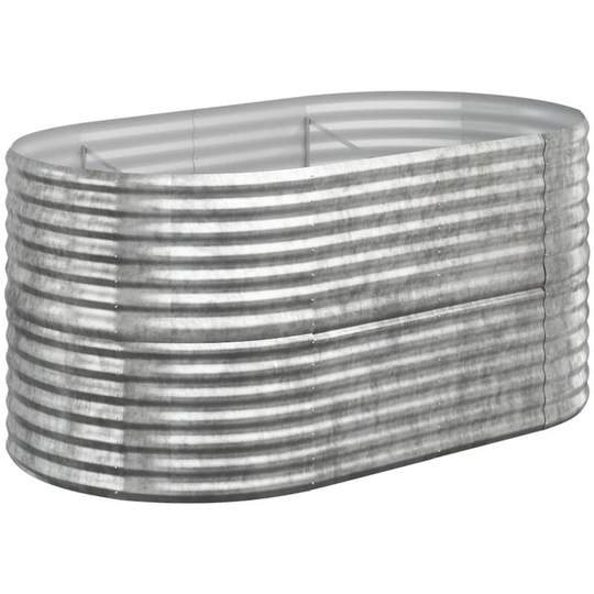 Vidaxl - Garden Planter Powder-coated Steel 152x80x68 cm Silver Silver