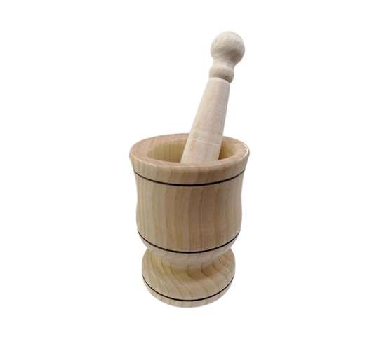Wooden Mortar & Pestle