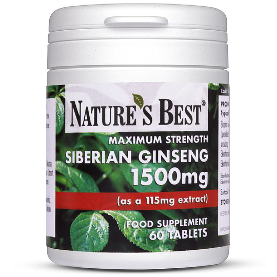 Siberian Ginseng 1500Mg, Highly Researched 'Adaptogen' 60 Tablets
