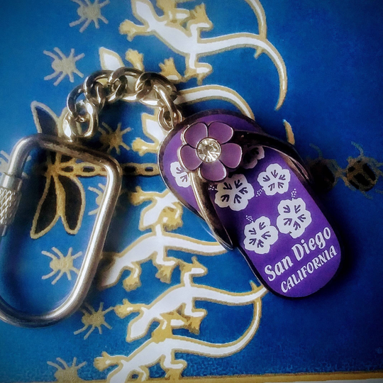 San Diego Metal Flip Flop Keychain