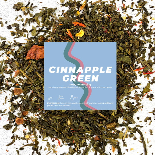 Cinnapple Green. Loose Leaf Green Tea. Add Infuser. By Yawn Brew