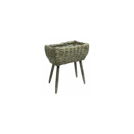 Willow trough plant pot garden planter stand holder indoor flower outdoor style