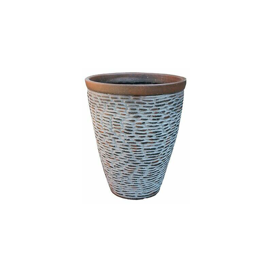 Rustic Stone Large Plant Pots Planters Round Tall Plastic Garden Indoor Outdoor
