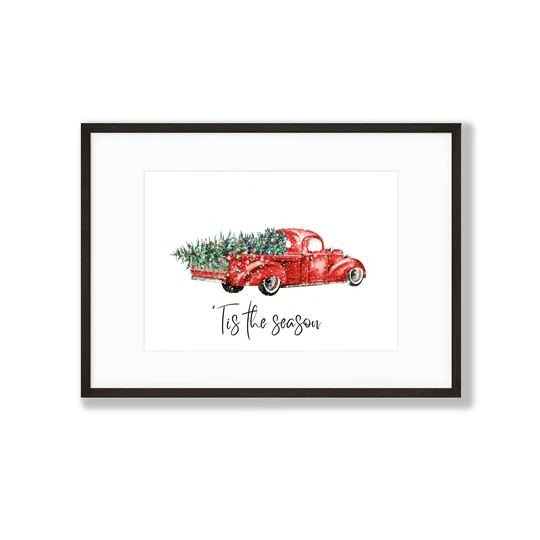 Tis The Season Christmas, Christmas Wall Art, Print, Unframed