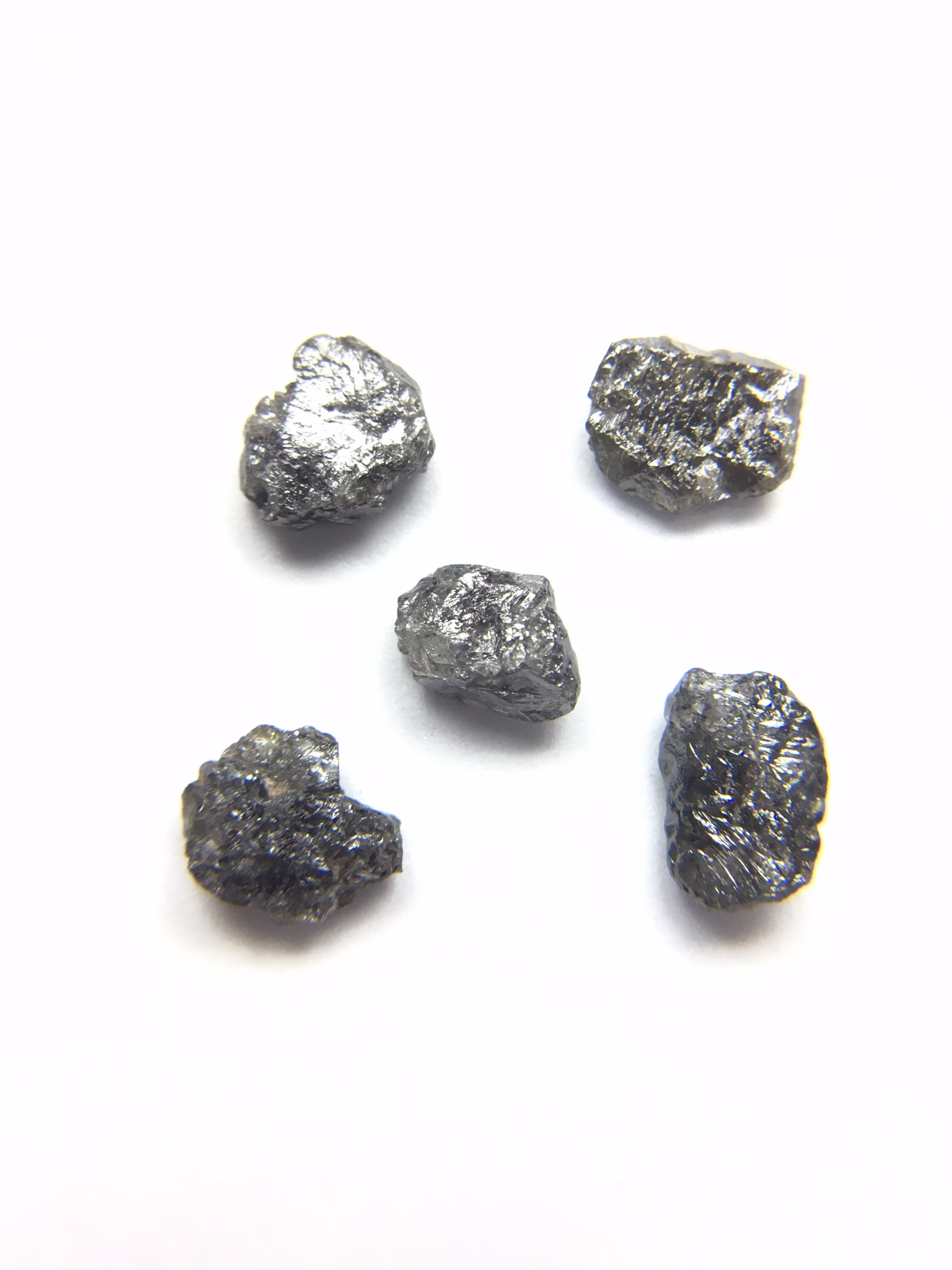 7.15 Ct Natural Black Salt & Pepperuncut Diamond, Raw Diamond Slice, Rough, Loose Uncut Rough Lots