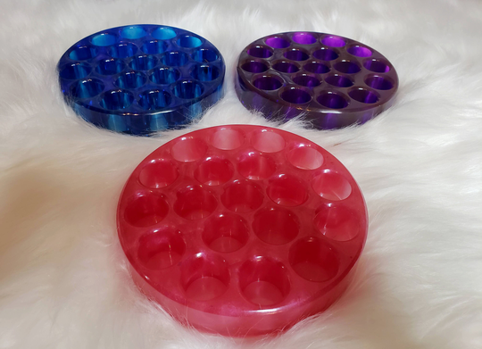 Resin Lipstick Holder, Nail Polish Mini Essential Oil Storage, 10Ml Pigment Bottle Holders, 19 Holes Organizer Custom