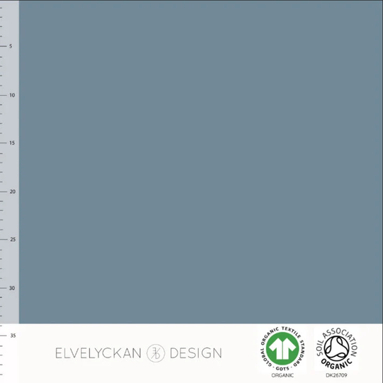 Organic Blue Solid Jersey Knit Fabric, Elvelyckan Designs, Fabric For Kids Apparel, T-Shirt Fabric, Leggings, Gots Certified