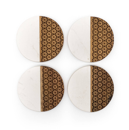 Hibiscus Marble Coasters