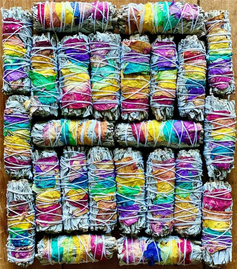 White Sage Smudge Stick - 7 Chakras Smudge Sticks, California White Sage Floral Smudge, Organic Sage, Set Of 20 Pcs