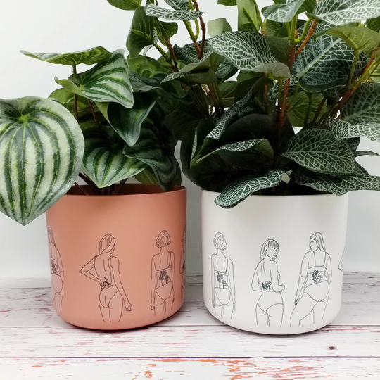 Eco Friendly Indoor Planter - Plant Pot 14 cm. Plant Ladies, Lover Gift