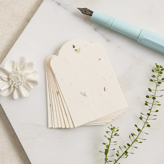 10 Plantable Wildflower Seed Paper Message Tags - Funeral Favours, Remembrance, Celebration Of Life, Condolence, Sympathy
