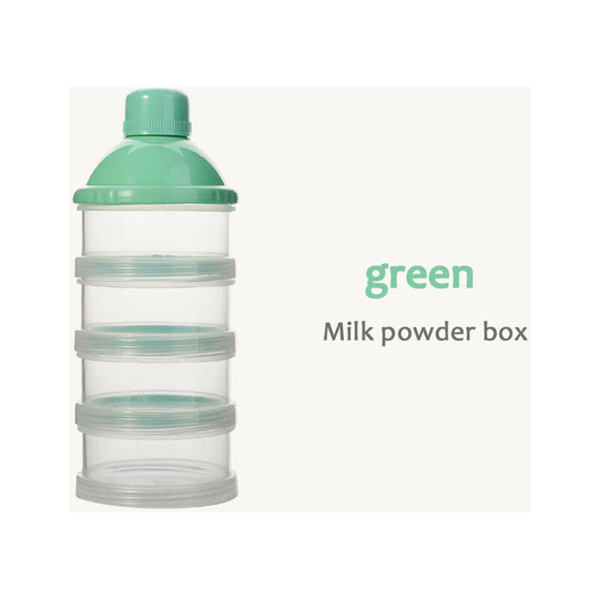 Removable four-layer baby milk powder box rice powder box snack box milk powder storage box green