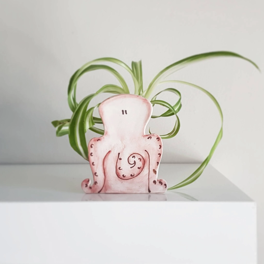 Small Octopus Planter. Perfect Vase For Cactus, Succulent. Candlestick