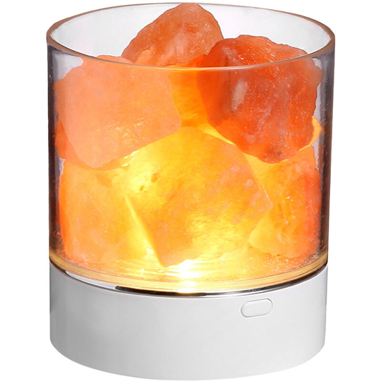 Asupermall - Himalayan Salt Stone Night Light 7 Colors led Rock Crystal Lamp Portable usb Natural Air Purification Lamp for Car Home Office Bedroom