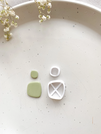 Polymer Clay Cutter Cutters Set Organic Square Organic Shape Clay Tool