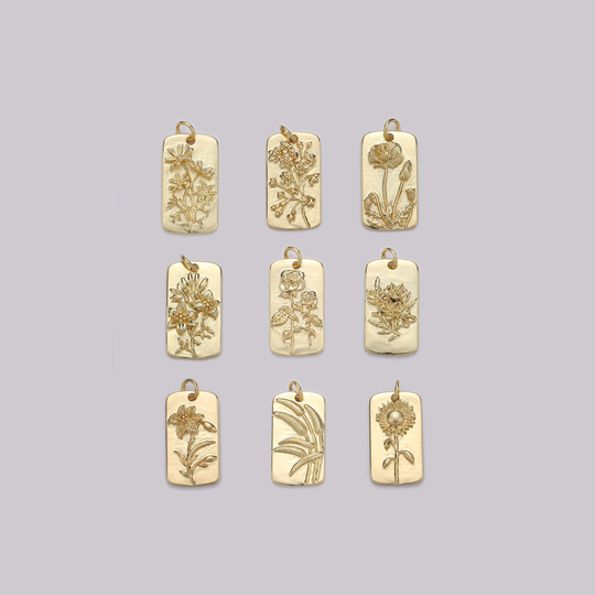 1x Gold Flower Charms, Wild Pendant, Dainty Charm, Sun Poppy Daisy Hibiscus Charm For Necklace Floral Jewelry, D-750