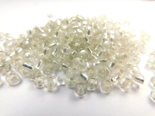 6/0 Seed Beads - Silver Lined Clear Glass Jewelry Supplies Making