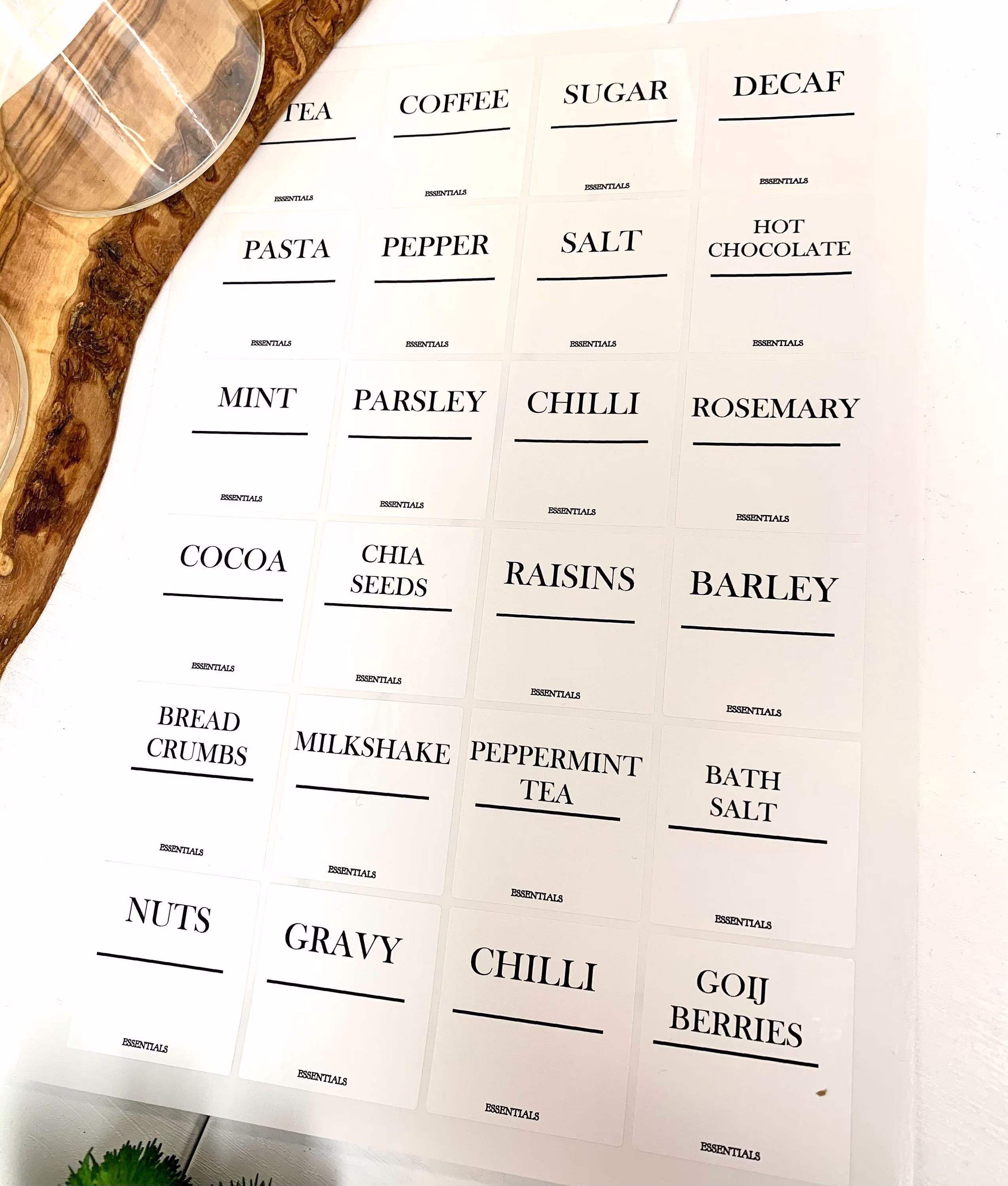 Personalised Labels, Custom White Label Bathroom/Kitchen Bottle Labels, Labels Only, Waterproof, Pantry Spice Labels