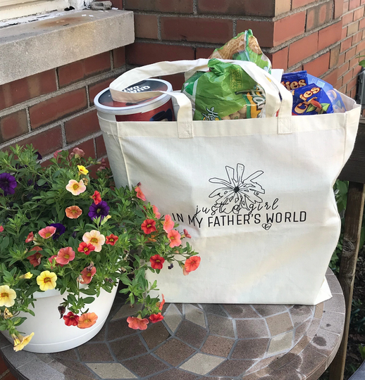 Organic Cotton Tote, Eco-Friendly Market Bag, Farmer's Christian Graphic Reusable Byo Grocery Save The Earth